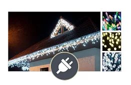 LED karácsonyi ablakfüggöny - eső 2,5 méter