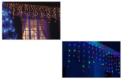 Kültéri LED karácsonyi függöny - eső - 10 méter
