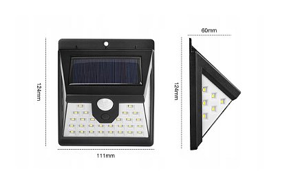 Napenergiás világítás 40 LED mozgás- és szürkületi érzékelővel