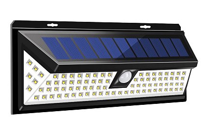 Napenergiás világítás 90 LED mozgás- és szürkületi érzékelővel