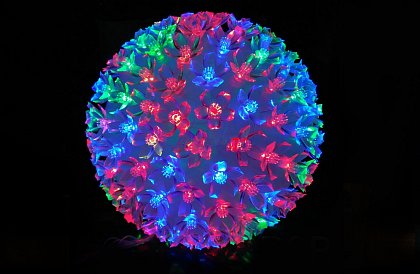 Karácsonyi LED  függő gömb - átmérője 13cm