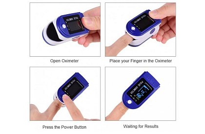 Ujj pulzusú LCD oximéter