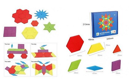 Moduláris fa építőkészlet - Puzzle 155 darab