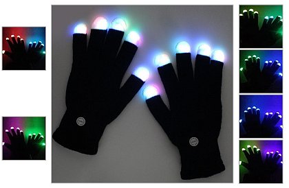 Parti Gloves - LED  tippekkel ellátott kesztyű