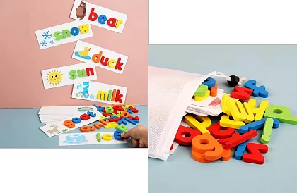 Oktató fa ábécé képekkel