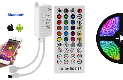 Lumenmax 5050 – 5 Méter - BLUETOOTH RGB LED szalag - Komplett készlet