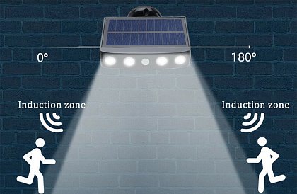 Led napelemes lámpa mozgásérzékelővel - Security Light