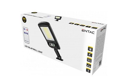 ENTAC - Napelemes lámpa távirányítóval COB LED 5W mozgásérzékelővel