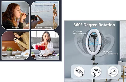 LED körlámpa streameléseknek és youtubereknek - 26 cm