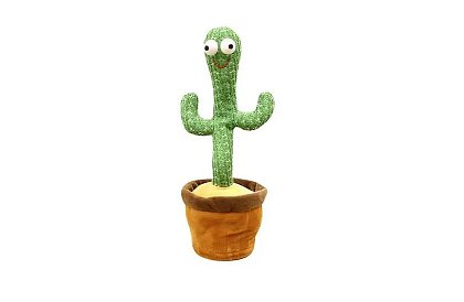 Táncoló, éneklő és beszélő plüss kaktusz