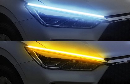Rugalmas LED szalag a gépkocsiba - dinamikus irányjelzők + nappali fény