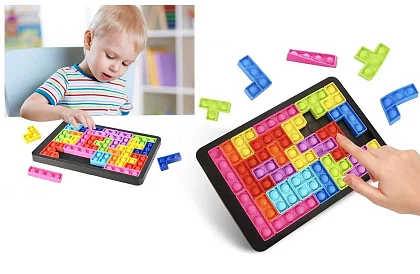 POP IT stresszoldó építőkészlet - TETRIS