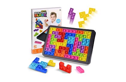POP IT stresszoldó építőkészlet - TETRIS
