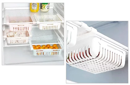 Állítható tárolódobozok a hűtőszekrénybe - 3 darabos készlet