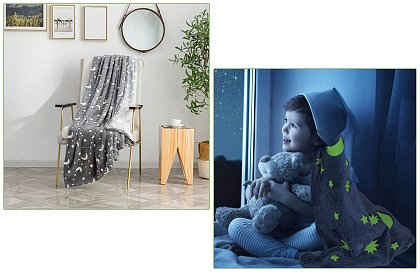 Világító mikró szálas takaró - Soft Dreams - 150x180cm