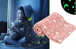 Világító mikró szálas takaró - Soft Dreams - 100x150cm - Rózsaszín