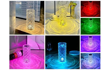 Érintéses RGB asztali lámpa – Crystal Diamond
