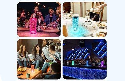 Érintéses RGB asztali lámpa – Crystal Diamond