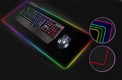 Játékpad egérhez és billentyűzethez RGB háttérvilágítással – 80 x 30 cm