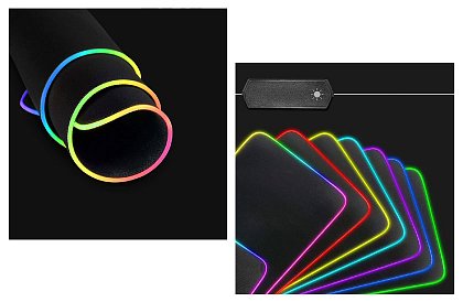 Játékpad egérhez és billentyűzethez RGB háttérvilágítással – 80 x 30 cm