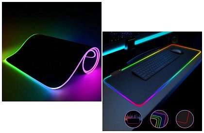 Játékpad egérhez és billentyűzethez RGB háttérvilágítással – 80 x 30 cm