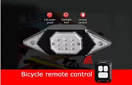 Kerékpár hátsó lámpa irányjelző fénnyel