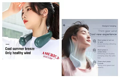 Hordozható mini nyak ventilátor