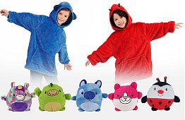 Kids Hoodie 3 az 1-ben – Párnás pulcsi - Pulcsi, párna és játék