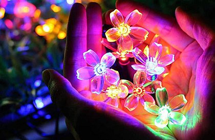 Dekoratív kültéri napelemlánc 40 LED - Lights Flowers