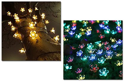 Dekoratív kültéri napelemlánc 40 LED - Lights Flowers