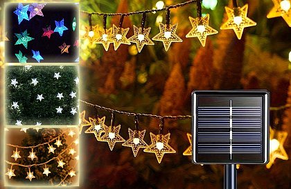 Dekoratív kültéri napelemlánc 40 LED - Lights Star