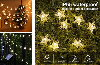 Dekoratív kültéri napelemlánc 40 LED - Lights Star