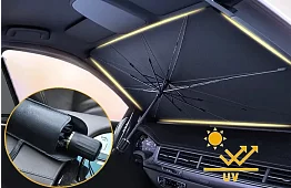 Összecsukható napellenző – esernyő – az autó szélvédőjén