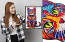 Fa puzzle macska - 130 darab - 38 x 24 cm