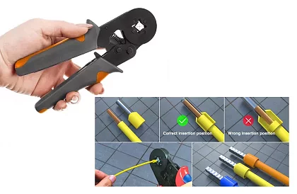 Krimpelőfogó dugaljakhoz 0,25 -10 mm2 + 500 db dugasz