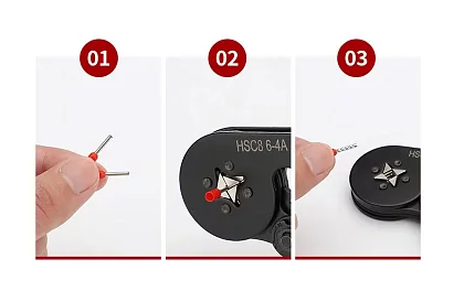 Krimpelőfogó dugaljakhoz 0,25 -10 mm2 + 500 db dugasz