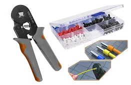 Krimpelőfogó dugaljakhoz 0,25 -10 mm2 + 500 db dugasz