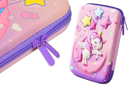 Iskolai tolltartó – Egyszarvús PLAY tolltartó 3D grafikával