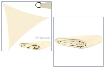 Napernyő napellenző háromszög 3 x 3 x 3 m – Bézs