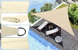 Napernyő napellenző háromszög 3 x 3 x 3 m – Bézs