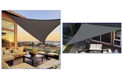 Háromszög alakú napernyő 4 x 4 x 4 m – Szürke