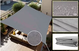 Árnyékoló napvitorla 3,6 x 3,6 m – Szürke