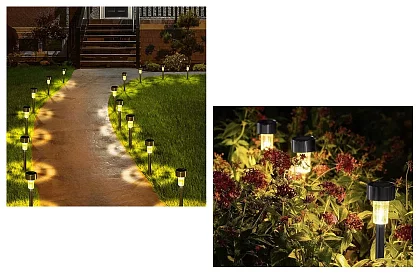 Napelemes kerti lámpák - 10 darabos készlet