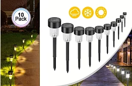 Napelemes kerti lámpák - 10 darabos készlet