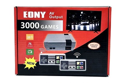 EONY retro játékkonzol 3000 beépített játékkal és 2 vezeték nélküli vezérlővel