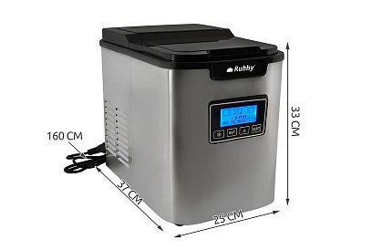 Jégkockakészítő 12 kg/nap – 3 méretű jégkocka, időzítő