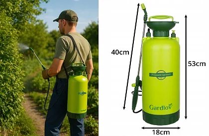 GARDLOV 8 literes kézi nyomáspermetező – maximális hatótáv és kényelem
