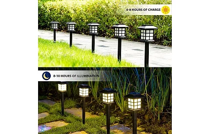 Napelemes kerti lámpák – Lámpások - 6 darabos szett