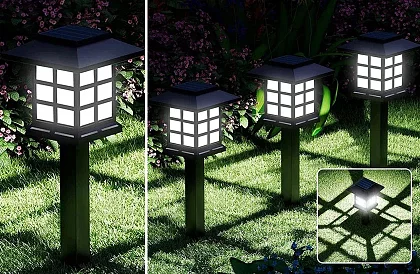 Napelemes kerti lámpák – Lámpások - 6 darabos szett