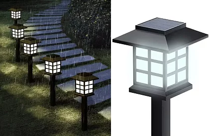 Napelemes kerti lámpák – Lámpások - 6 darabos szett